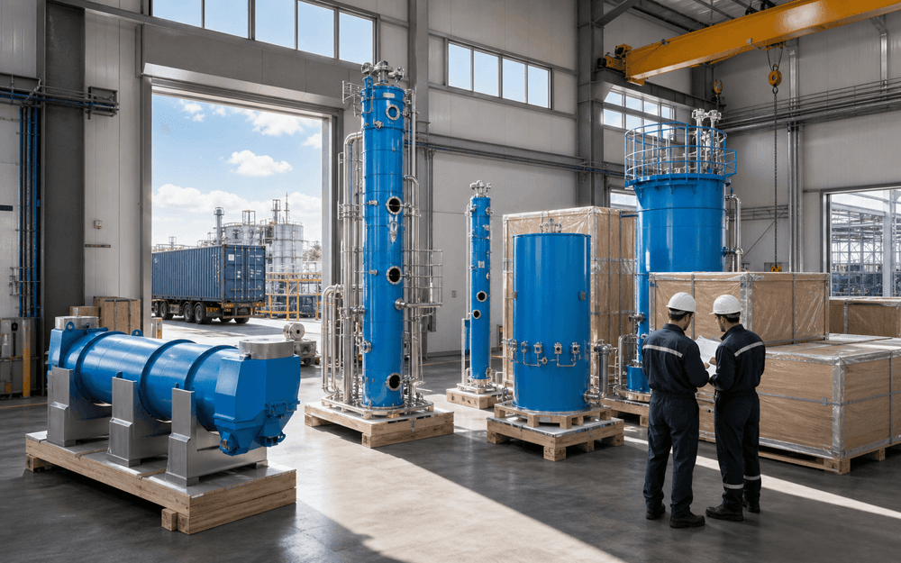 Equipment prepared for international delivery